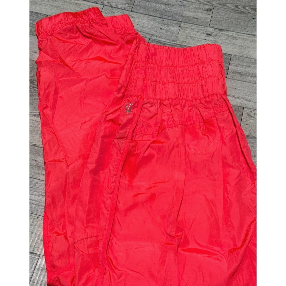 Free People FP Movement Neon Pink Nylon Parachute Joggers Y2K Balloon Pants SM